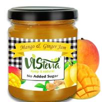 Vistevia Sugar Free Mango And Ginger Jam, Diabetic And Keto Friendly - Sweetened Naturally With Stevia, More Than 60% Mango Content - Taste black