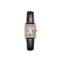 Emporio Armani Dvigubo dirželio juodo odinio laikrodžio AR11624_NLP_NLC Silver Dial black
