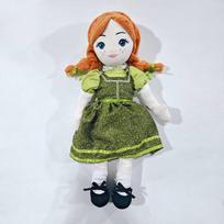 Frozen Anna Princess Cartoon Plush Doll Soft Stuffed Comfort Rag Plaything Bedtime Companion Gift For Little Girls Toddlers brown