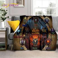 3D World of Warcraft Žaidimo WOW Lich King DH Antklodė, Minkšta pledinė antklodė Namams Miegamajam Lovai Sofai Iškylai Kelionei Biurui Dangalas Vaikams 75x90cm black