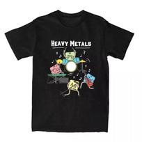 Sunkiųjų Metalių Uolienų Chemijos Marškinėliai Vyrams Moterims Apvalia Kaklo Išplėstinio Kirpimo Gatvės Stiliaus Vintage Harajuku Unisex Marškinėliai Kvėpuojantis Viršus XL juoda