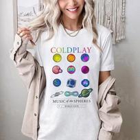 Coldplay 2025 ShirtFull Of Dreams Album Logo size XL Black T Shirt Band Merch Unisex T-Shirt L gray