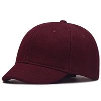 Men Short Bill Brim Baseball Caps Big Head Large Size Wool Hats Male Plus Sizes Felt Canvas Snapback Hat 55-60Cm 60-65Cm 61-65cm black