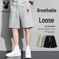 PLAYBOY Men's 2026 Summer Casual Sport Shorts L gray