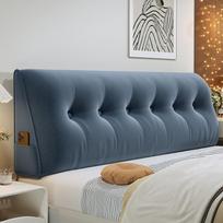 Removable Washable Cashmere Bedside Triangle Cushion and Lumbar Support 60x50x20 cm gray