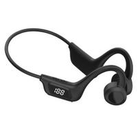 LY1 Kaulų laidumo ausinė, ausies kabliukas, 9D garsas, belaidė, su Bluetooth suderinama laisvų rankų įranga, MP3 grotuvas su atmintimi bėgiojimui juoda