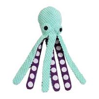 Plush Octopus Dog Toy Squeaky Stuffed Animal Soft Dog Chew Toy Puppy Teething Toy for Dogs Boredom Anxiety Relief Octopus white