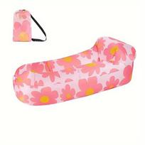 Portable Fast Inflatable Sofa Beach Sleeping Bag Camping Air Lounger Foldable Air Sofa for Travel Picnic Outdoor Lazy Bed Chair white