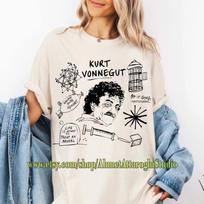 Mineral Wash Tee Kurt VonneguT-Shirt, So It Goes, Bookish Shirt, Slaughtehouse Five Shirt, Comfort Colors A Man Without A Country 2XL beige