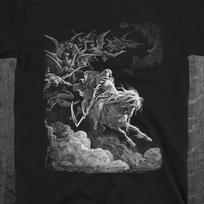 Gustave Doré Grim Reaper T-Shirt | Art History Tee 4XL gray