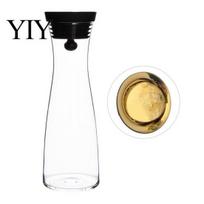 1200ml Glass Kettle Water Pitcher, Heat Resistant Cold Brew Jug with With Stainless Steel Filter Lid, 800ml/1200ml/1500ml Large Iced Tea Carafe 800ML auksinė