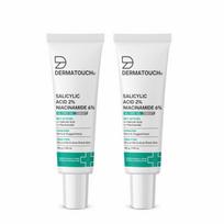 DERMATOUCH Salicylic Acid 2% Niacinamide 6% Anti-Acne Oil-Free Gel For Active Acne, Oil Balancing, Pore Tightening | 30g white