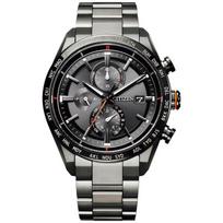 [CITIZEN] ATTESA AT8185-62E Radijo bangomis valdomas laikrodis, Atsparus vandeniui, Lengvas, Vyriškas, Juodas gray