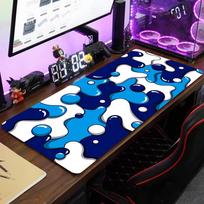 Strata Liquid Mouse Pad Large Computer Office Game Table Mats XXL Rubber Anti-slip Gaming Keyboard Mousepads Long Desk Pads 30cmx60cm(11.8x23.6inch) blue