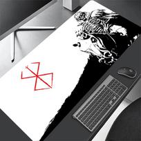Gaming Accessories Varmilo Keyboard Computer Mousepad CS GO LOL Big Mouse Pad Berserk Guts Anime Dywan Gamer 90X40 XXL Desk Mat 30cmx60cm(11.8x23.6inch) black
