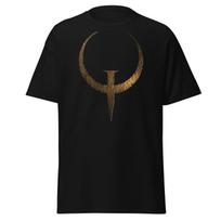 Quake Retro Logo T-Shirt - 90s FPS Gaming Tee L black