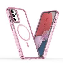 Powerful Magnetic Magsafe Ring Case For Samsung A17 A07 Galaxy A06 A16 A26 A36 A56 A05s A15 A25 A35 A55 A14 A24 A34 A54 A5 Cover For Galaxy A07 rožinė