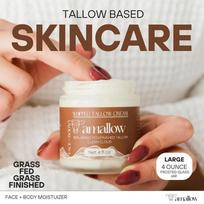 Amallow Grass Fed Beef Tallow Clean Cloud for Skin Care Face + Body Whipped Moisturizer Natura, 120ml, 1 pcs brown