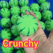 Crunchy Watermelon Squishy Stress Ball Fidget Toy Squeeze Toy Round Blocks Filled ASMR Anti Stress Release Hand Relax Gift Toy green