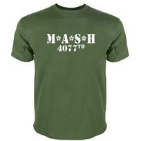 MASH 4077 Distressed Logo Unisex t shirt tee shirt homme pattern tshirt summer style fashion teeshirt S gray