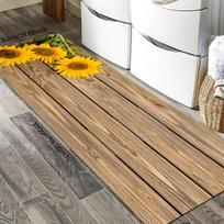 1Pcs Anti Fatigue Kitchen Rugs, Beautiful Sunflower Eleme Print Waterproof Non-Slip Thick Cushioned Mat Comfort Standing Mat 120*160cm white