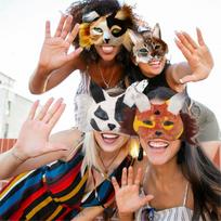 BHBL Therian Mask Masks with Fur & Eye Mesh and Felt Sheet 4PCS Furry Animal Mask to Paint Arts Crafts Gear Diy China Mainland black
