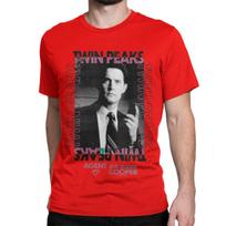 Vyriški Moteriški Plakatas David Lynch TV Šou Marškinėliai Twin Peaks 100% Medvilnės Drabužiai Trumpomis Rankovėmis Apvaliu Kaklu Marškinėliai Didelio Dydžio Marškinėliai S black