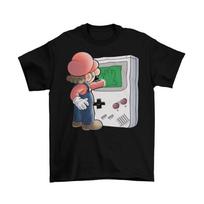 Nintendo Super Mario Brothers Gameboy T-Shirt Unisex Cotton Video Game Brand New S gray