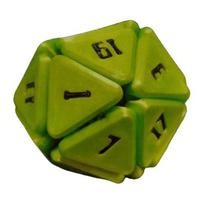 3D Spausdinti D20 Kauliukai Žaislas Streso Nerimo Malšinimo Kauliukai Fidget Žaislas Nešiojamas Kelioninis Daugiakampis Žaidimų Kauliukas Suspaudžiamas Stalo Žaislas žalia