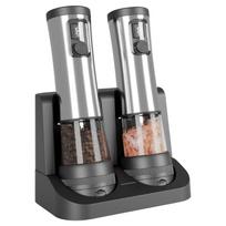 Intelligent Touch Controling Electric Salts Pepper Mill Ceramic Grinders 5 Adjustable Setting Acrylic Base Home Cooking Tool 1