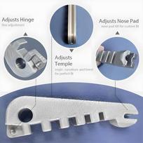 2Pcs Eyeglass Curvature Adjuster Glasses Frame Bender And Temple Arms Nose Pads Adjuster Professional Optician Tool gray