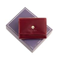 Kompaktowy Skórzany damski portfel Luxury z RFID brown