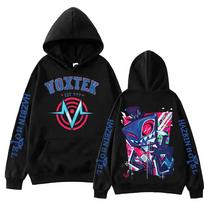 Hazbin Hotel VOX Character Design Hoodie Man Woman Harajuku Long Sleeve Pullover Tops Sweatshirt Gift S black