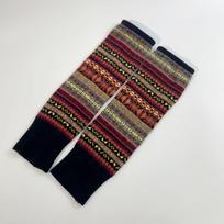 Women Bohemian Thick Knit Wool Leg Warmers Stretchy Patterned Winter Boot Socks Long Sleeve Leggings Covers One Size chaki