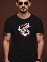 Graphic Tshirt Graphic Tshirt - Vibrant Yellow with Playf... S black