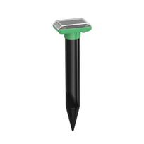 Solar Powered Ultrasonic Pest Repeller Outdoor Rodent Repellent Device Waterproof Ground Spike Design for Garden Lawn Patio One Size gray
