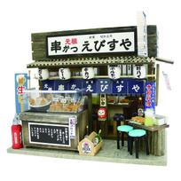 Handmade Dollhouse Food Shop Kit Kushikatsu Shop 8852 Billy's Kit Naniwa-style Flour-Based - Naniwa-style