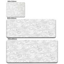 Cartoon Cat with Leaves Mouse Pad Large Computer Office Table Mats XXL Rubber Antislip Gaming Keyboard Mousepads Long Desk Pads 800x400x2mm white