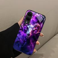 Purple Smoke Goat Skull s26 ultra case s25 ultra case phone case glass for Samsung Galaxy S26 S25 S24 S23 S22 FE,Ultra,Plus GalaxyS25 purple