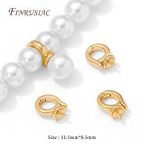18K Gold Plated Bails with Pearl Mounting Accessories,Pendant Holder,Metal Bails Connectors For Jewelry,DIY Necklace Making 2 pieces white