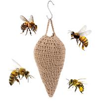Crochet Wasp Nest Decoy Wasp Deterrent Decoy with Hook Faux Hornets Nest  Wasp Nest Trap for Outdoor Garden China Mainland beige
