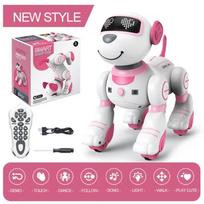 Intelligent Robot Dog Remote Control Electronic Sing Dance Follow Smart Interactive Stunt Music Toy Programmable Puppy Kid Gift rožinė