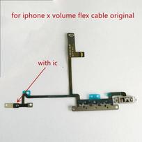 Wireless charging chip volume flex cable, NFC coil, mute button key, for iPhone X, XS, XR, X volume black