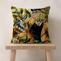 Japanese Manga JoJo Bizarre Adventure Office Cushion Pillowcase Car Cushion CoverXCM Lumbar Pillowcase Sofa Pillowcover 30x30cm gray