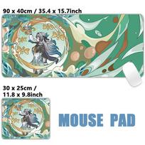 Honkai Star Rail Firefly HSR Mouse Pad Large Computer Laptop Non-slip Keyboard Desk Mats XXL Anime Girls Gaming Mousepad 30cmx60cm(11.8x23.6inch) beige