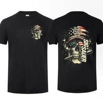 SIG Sauer Never Settle Tactical T-and kids tshirt American Flag Camo Graphic Tee M gray