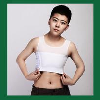 Chest Binder Breath Mini Mizer Breast apatiniai marškinėliai liemenėlė S balta