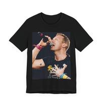 Chris Martin Coldplay Band Logo Heart T-shirt XL black