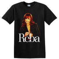 Reba McEntire Country Singer Portrait T Shirt Red Hair Western Music Fan Gift S brown