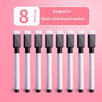24Pcs Bottled Whiteboard Marker Pen With Brush Erasable Whiteboard Pen Children Erasable Stationery Convenient Storage B white